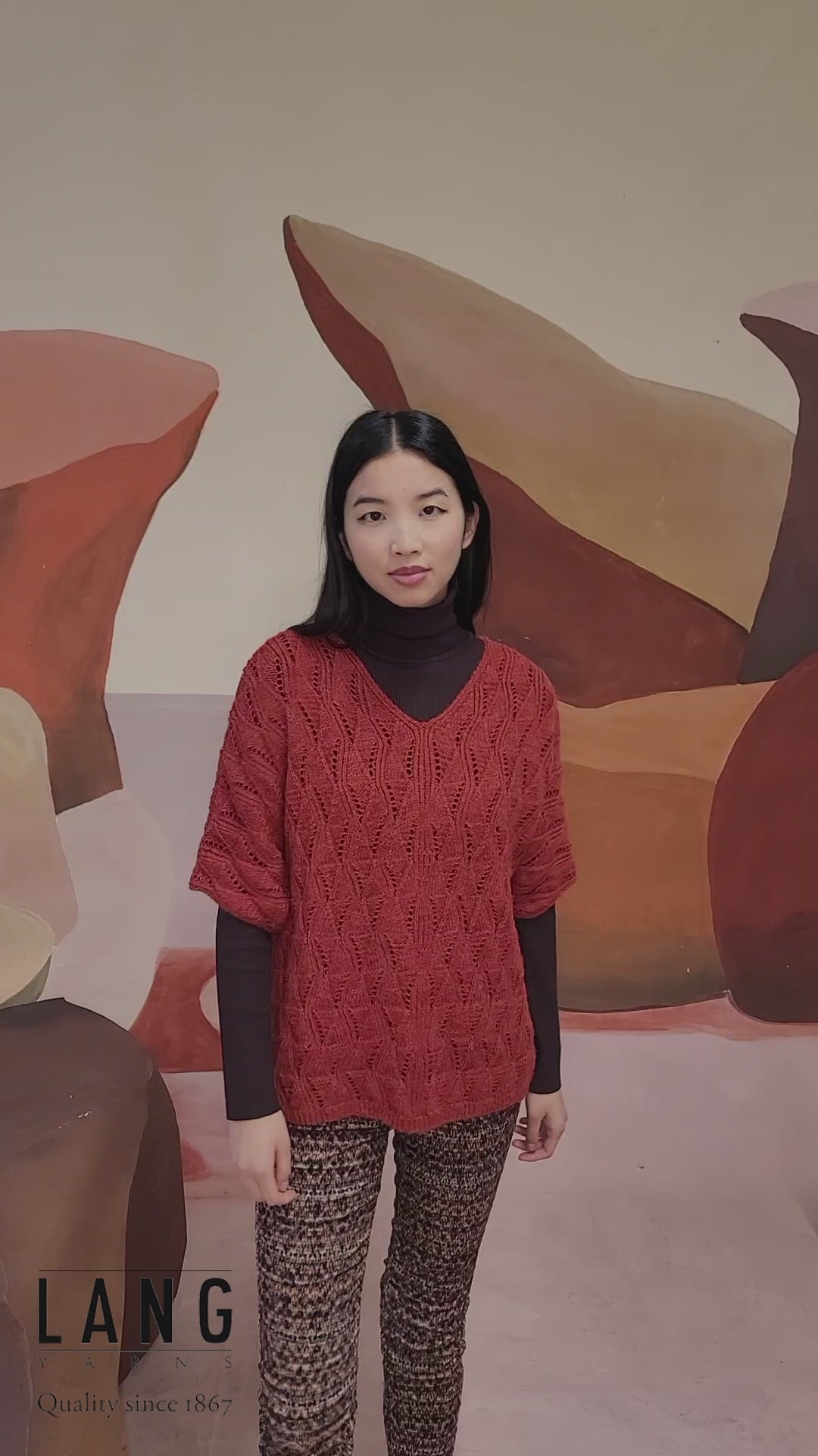 ROSA Sweater Pattern Kit in ALPACA SOXX 6PLY by LANGYARNS | Fatto a Mano 278-058