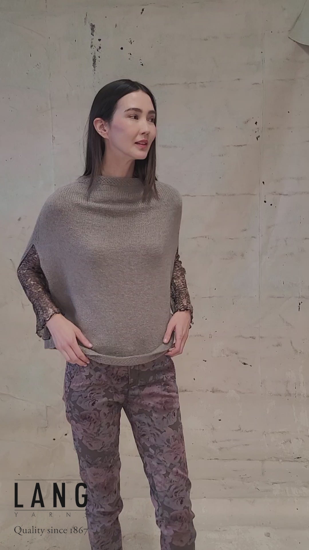 FLORA Slipover Top-down Pattern Kit in CASHMERE PREMIUM by LANGYARNS | Punto 60-015