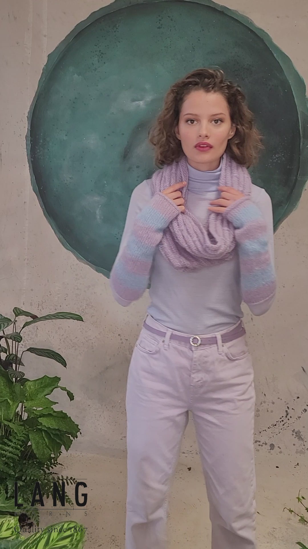 SASKIA Cowl Pattern Kit in MOHAIR 21 by LANGYARNS | Fatto a Mano 278-023