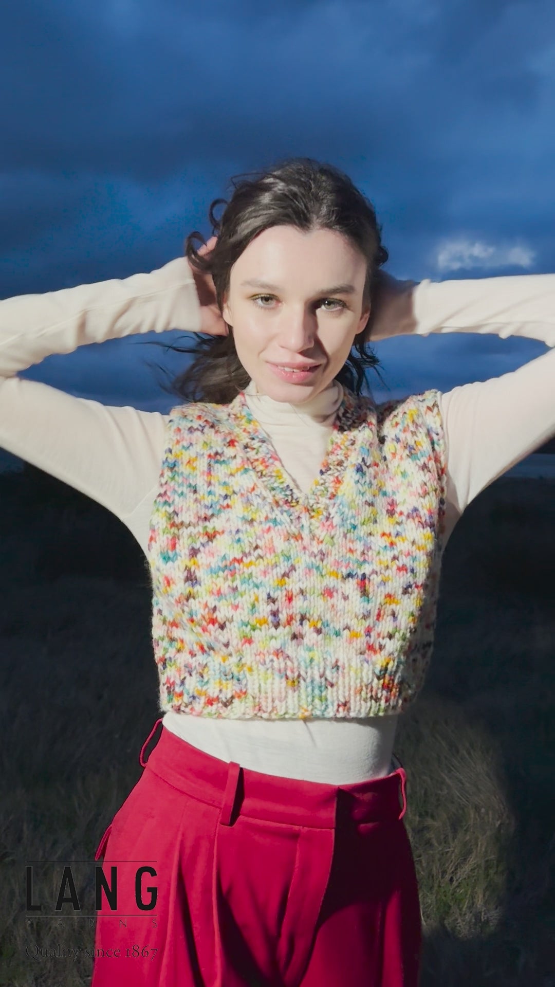 CARLY Slipover Pattern Kit in MOSAIC by LANGYARNS | Punto 84-040