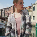 JORDIN Crochet Cardigan Pattern Kit in QUATTRO DEGRADÉ by LANGYARNS | Punto 91-015