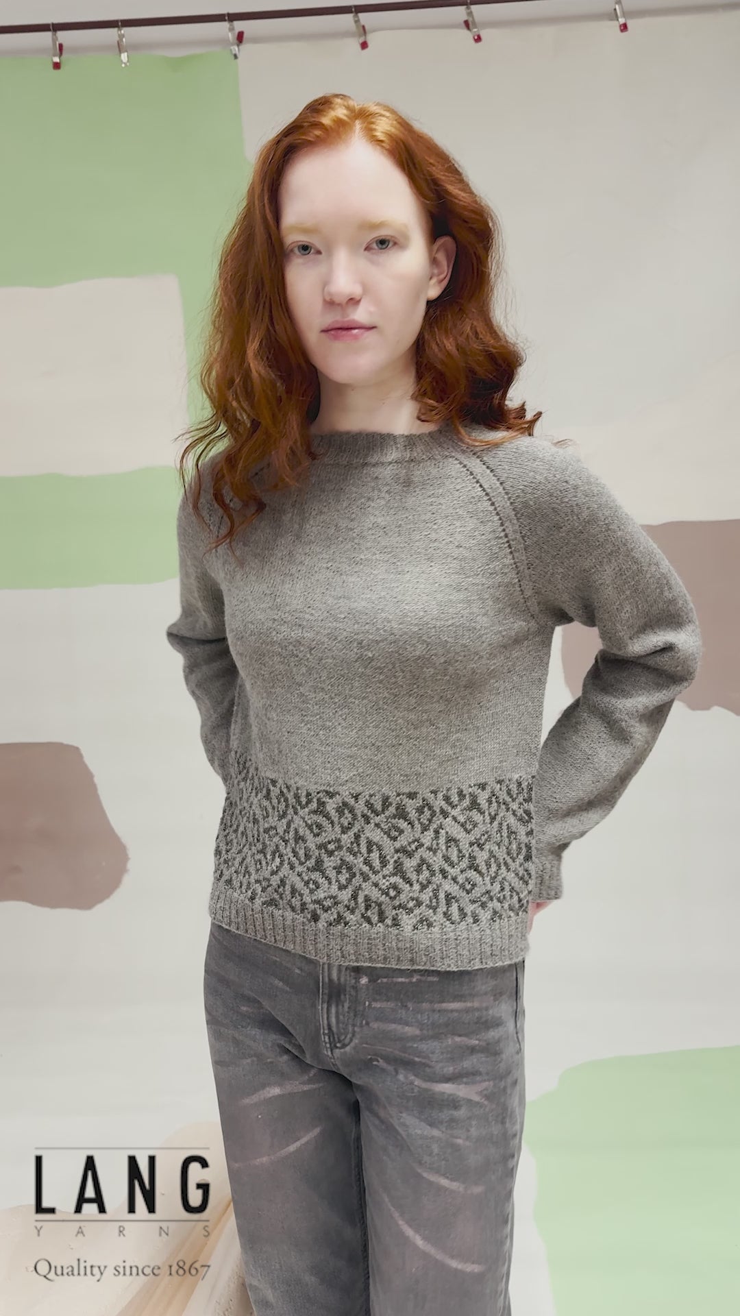 LEONORA Sweater Pattern Kit in ALPACA SOXX 4PLY & LAMÉ SOFT by LANGYARNS | Fatto a Mano 290-035