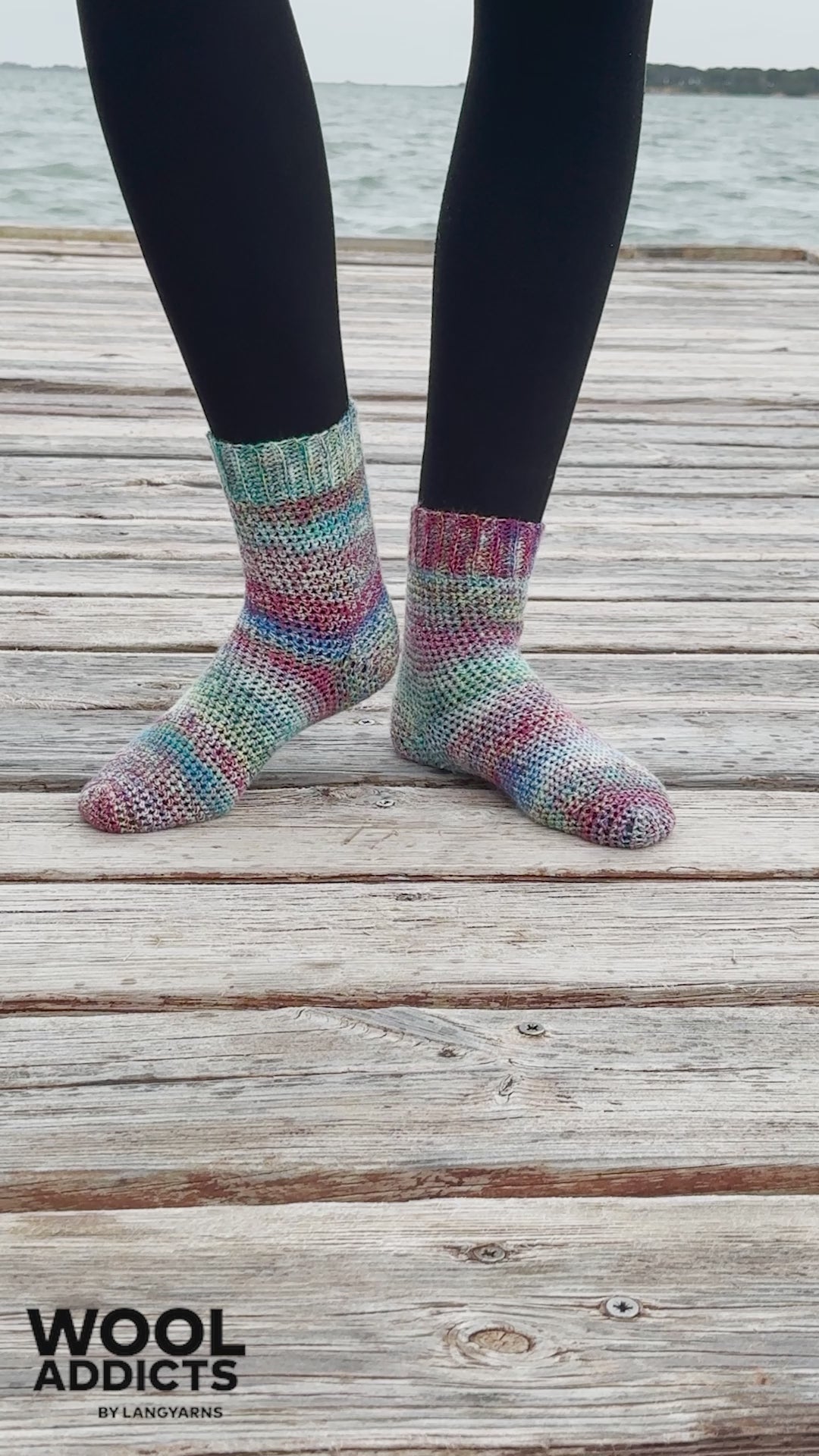 ANCHORAGE Crochet Socks Pattern Kit in MOVE by WOOLADDICTS | WOOLADDICTS #17-033