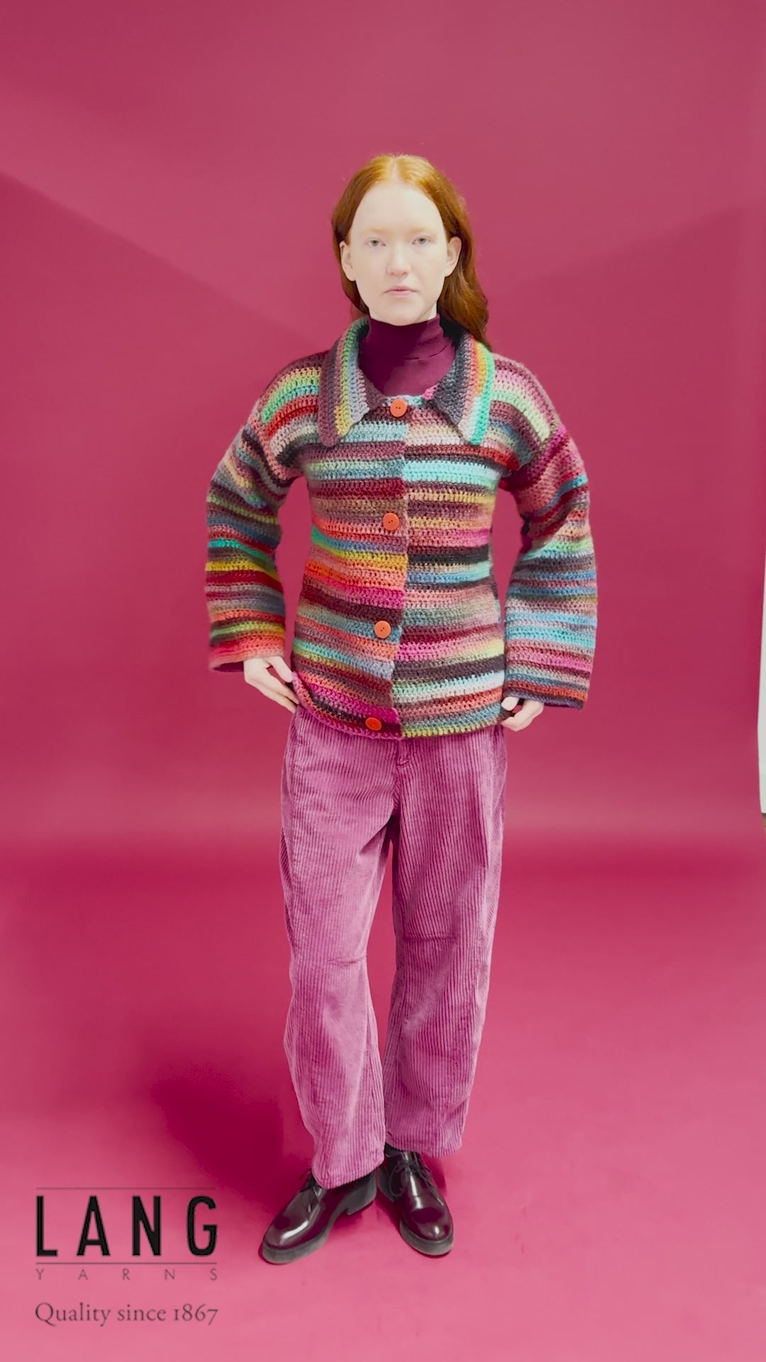 UVANA Crocheted Jacket Pattern Kit in CLOUD by LANGYARNS | Punto 93-008