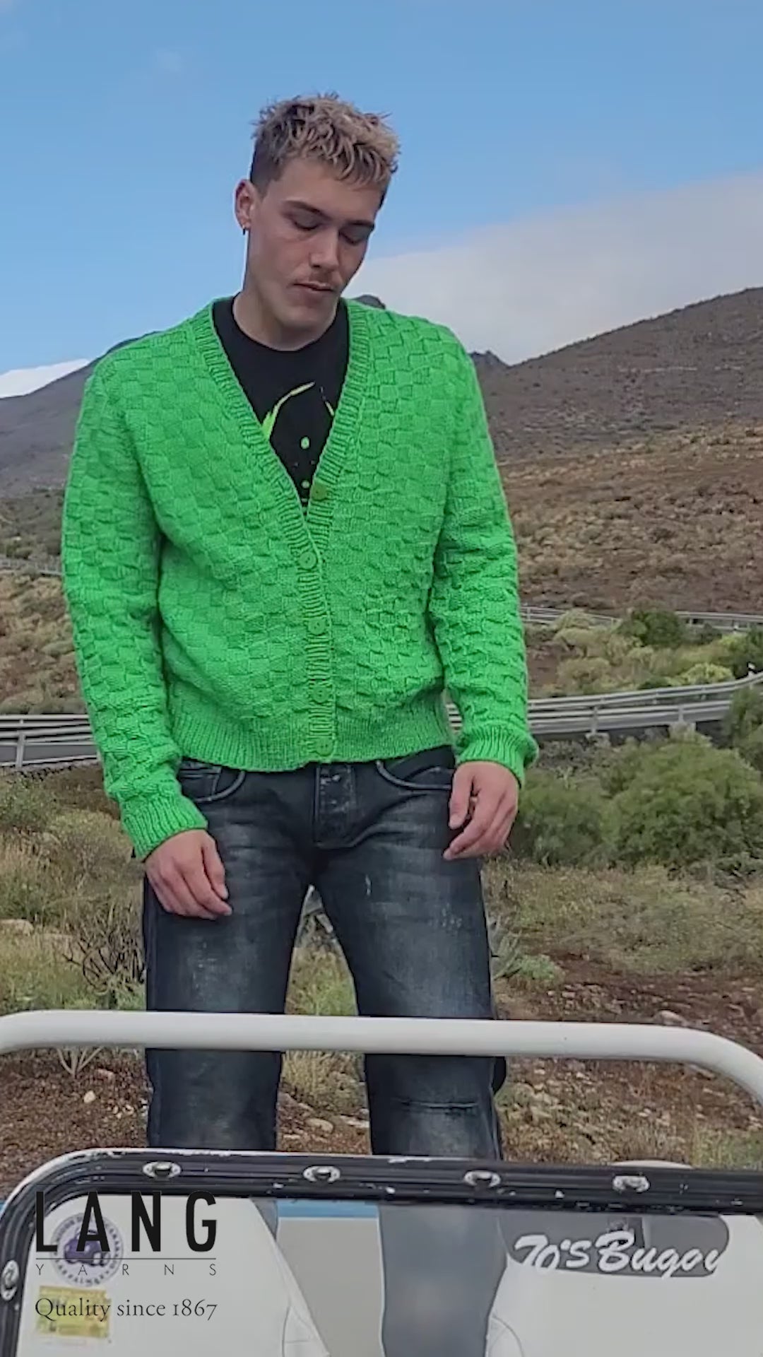 SASCHA Cardigan Pattern Kit in POSEIDON by LANGYARNS | Punto 59-008