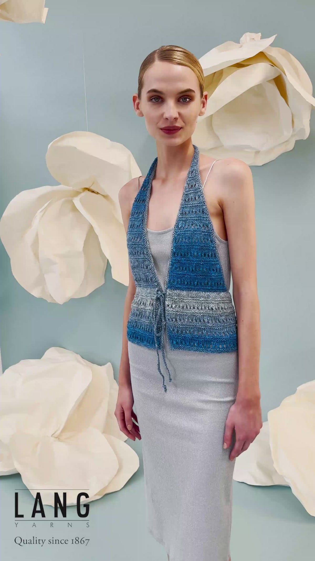IVANA Halterneck Top Pattern Kit in LINELLO by LANGYARNS | Fatto a Mano 288-056