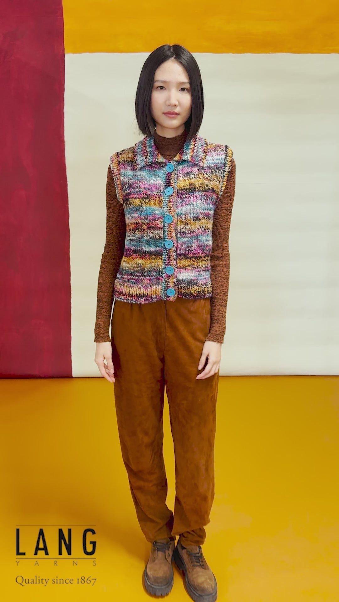 JAYLA Vest Pattern Kit in TWISTER by LANGYARNS | Punto 95-005