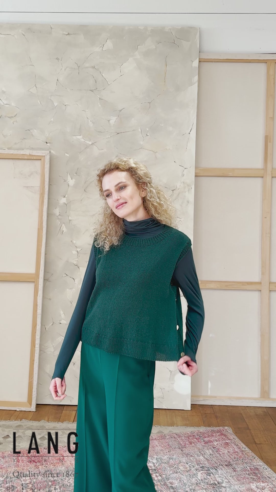 ORA Vest Pattern Kit in CASHMERE PREMIUM by LANGYARNS | Fatto a Mano 290-015