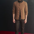QUENTIN Men's Top-down Cardigan Pattern Kit in BABY LAMA by LANGYARNS | Punto 89 - 242