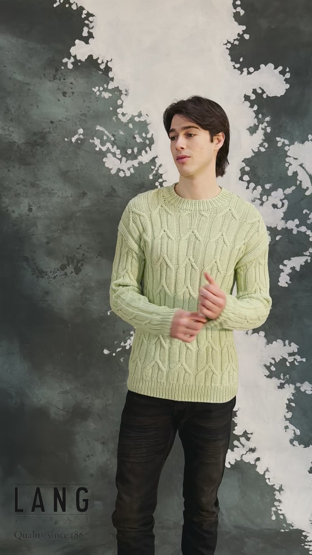 CAMERON Men's Sweater Pattern Kit in MERINO+ by LANGYARNS | Fatto a Mano 286-031
