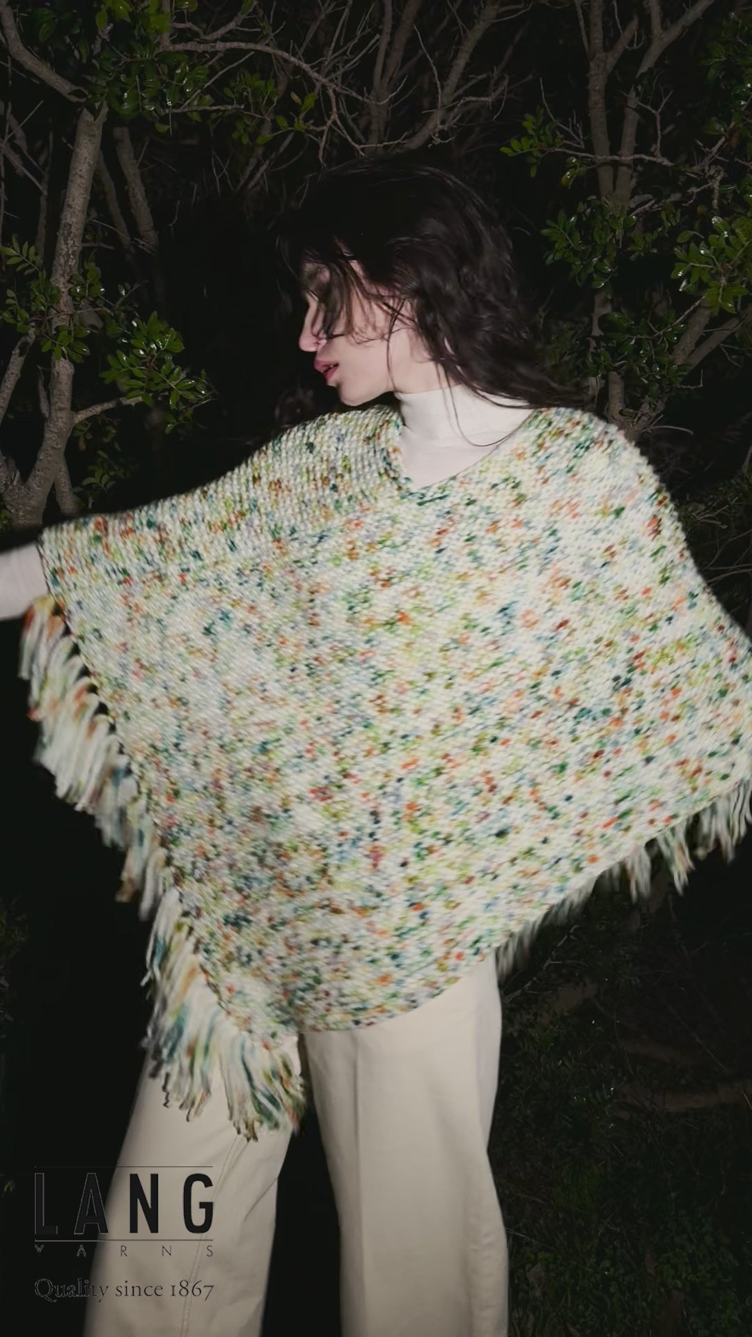 MADDY Poncho Pattern Kit in MOSAIC by LANGYARNS | Punto 84-046