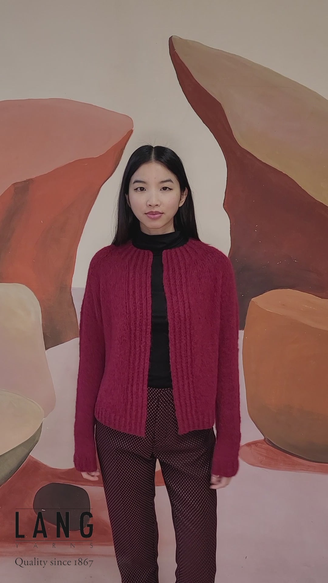 ELSA Top-down Cardigan Pattern Kit in SURI ALPACA by LANGYARNS | Fatto a Mano 278-055