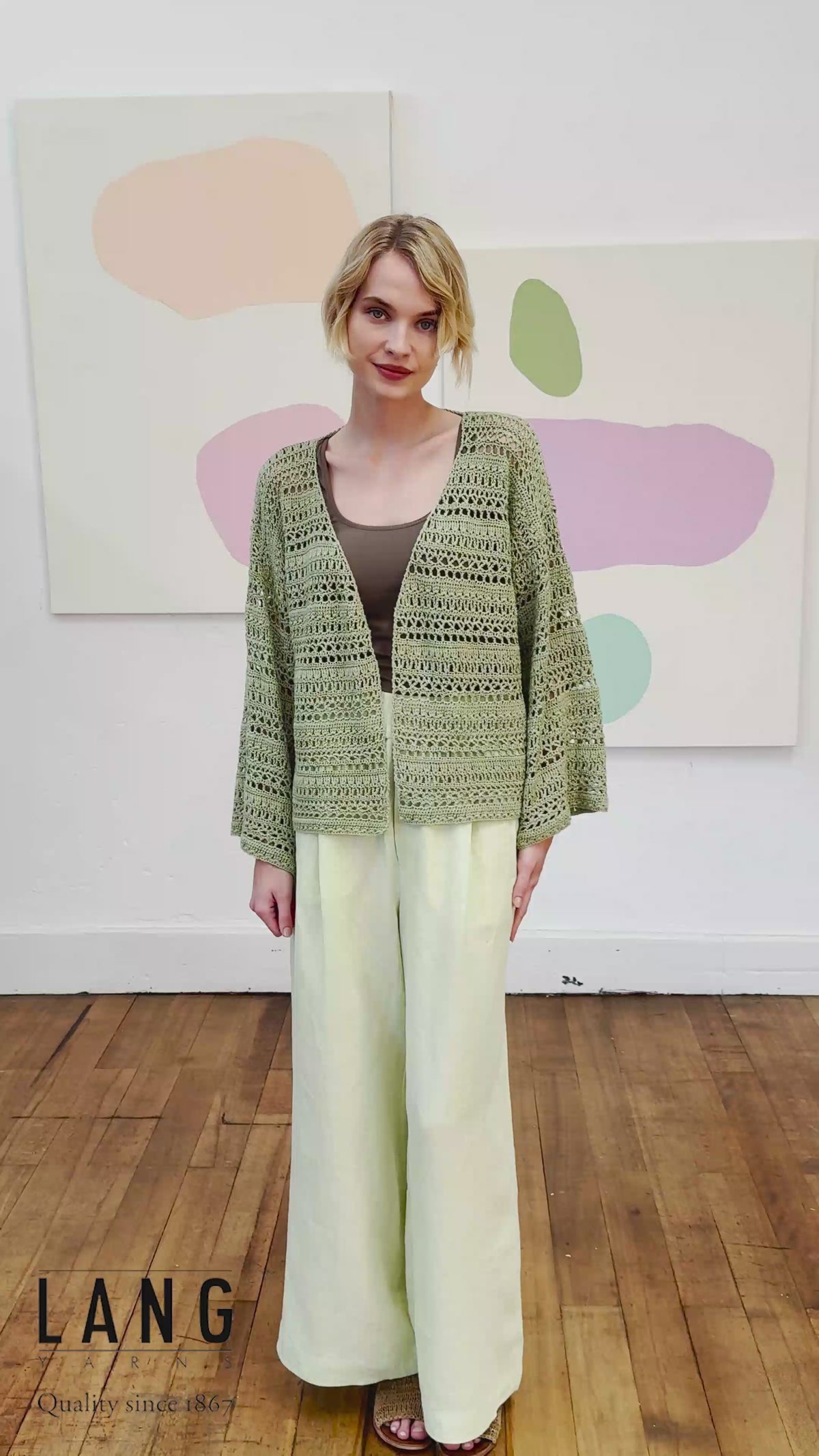 ARTEMIS Crochet Cardigan Pattern Kit in CLASSIC SILK by LANGYARNS | Fatto a Mano 288-015