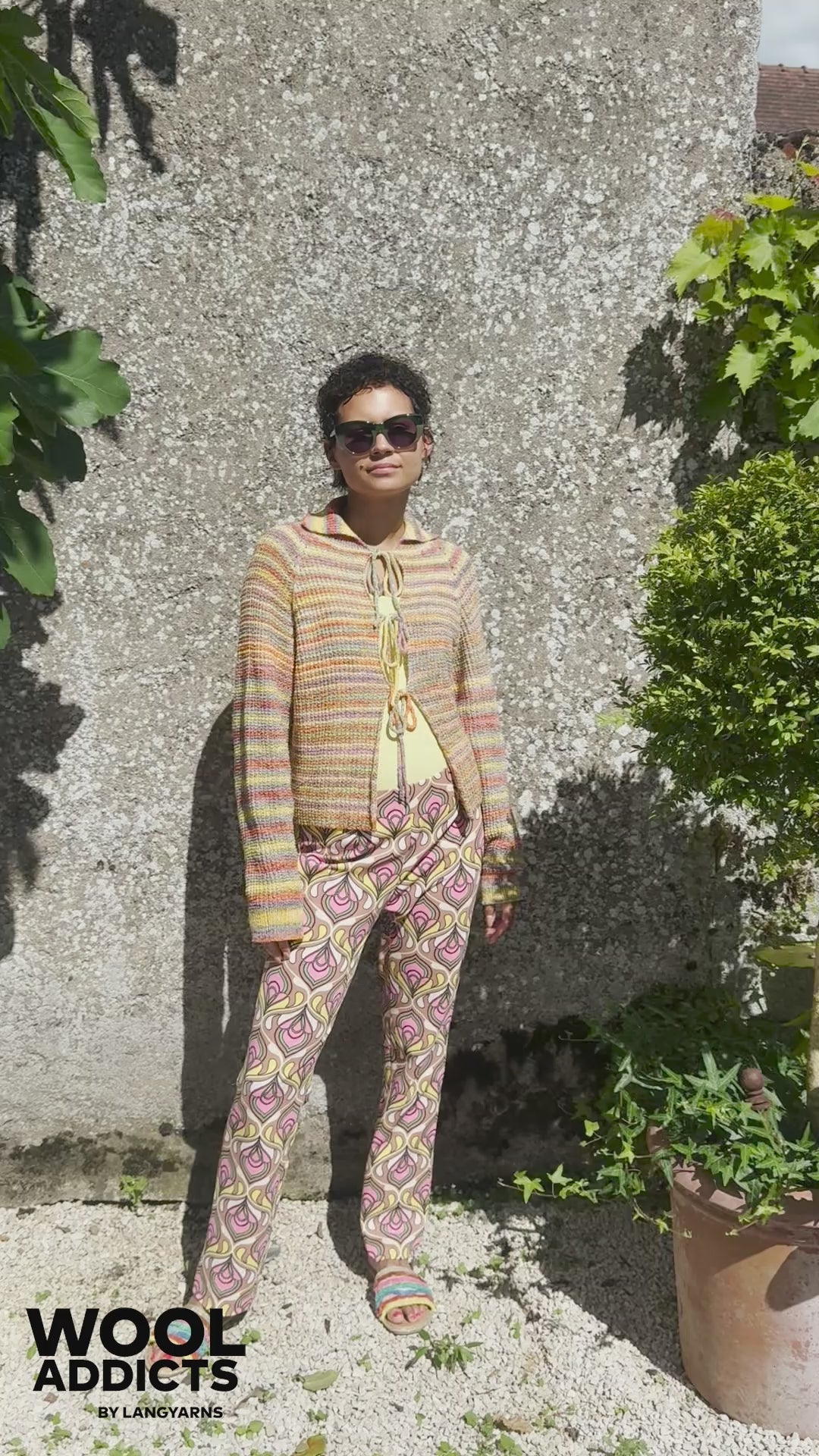 FLORAL-CENTERPIECE Cardigan Pattern Kit in FOOTPRINTS by WOOLADDICTS | WOOLADDICTS #14-010