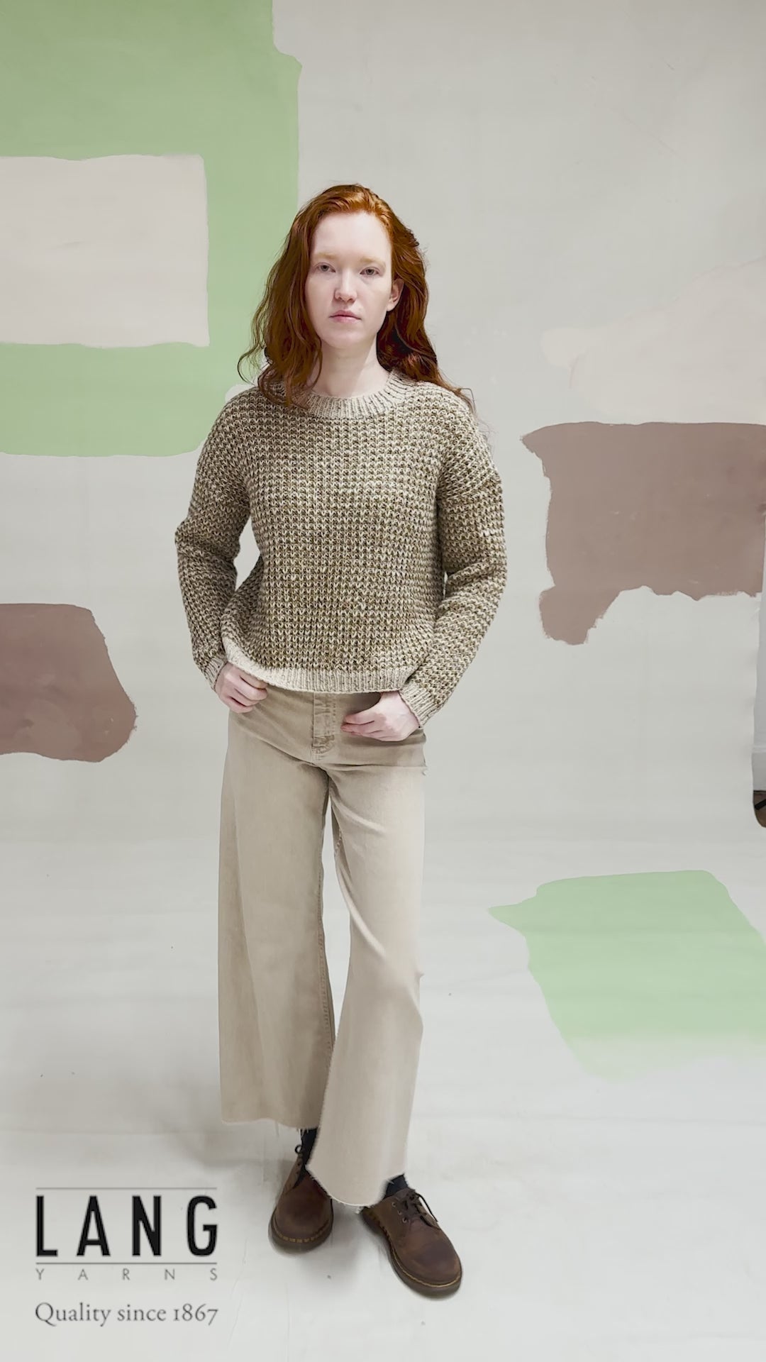 ORIANA Sweater Pattern Kit in DONEGAL TWEED+ by LANGYARNS | Fatto a Mano 290-041