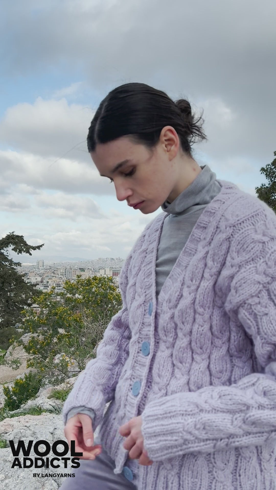 GATHERING-STORM Cardigan Pattern Kit in PROMISE by WOOLADDICTS | WOOLADDICTS #15-002