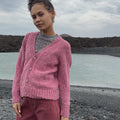 WALBURGA Raglan Cardigan Pattern Kit in DONEGAL TWEED+ by LANGYARNS | Punto 77-010