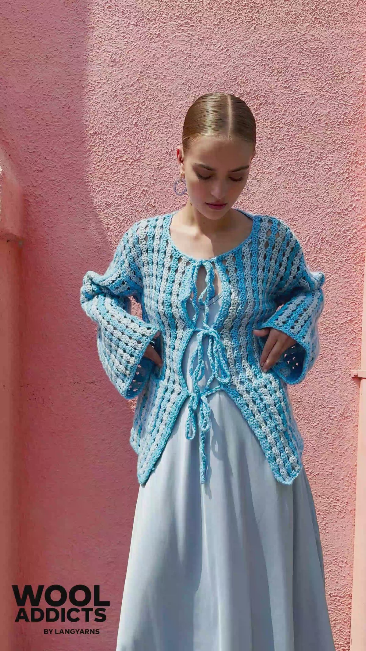 LEISURELY-MORNING Crochet Cardigan Pattern Kit in GLOW by WOOLADDICTS | WOOLADDICTS #16-007
