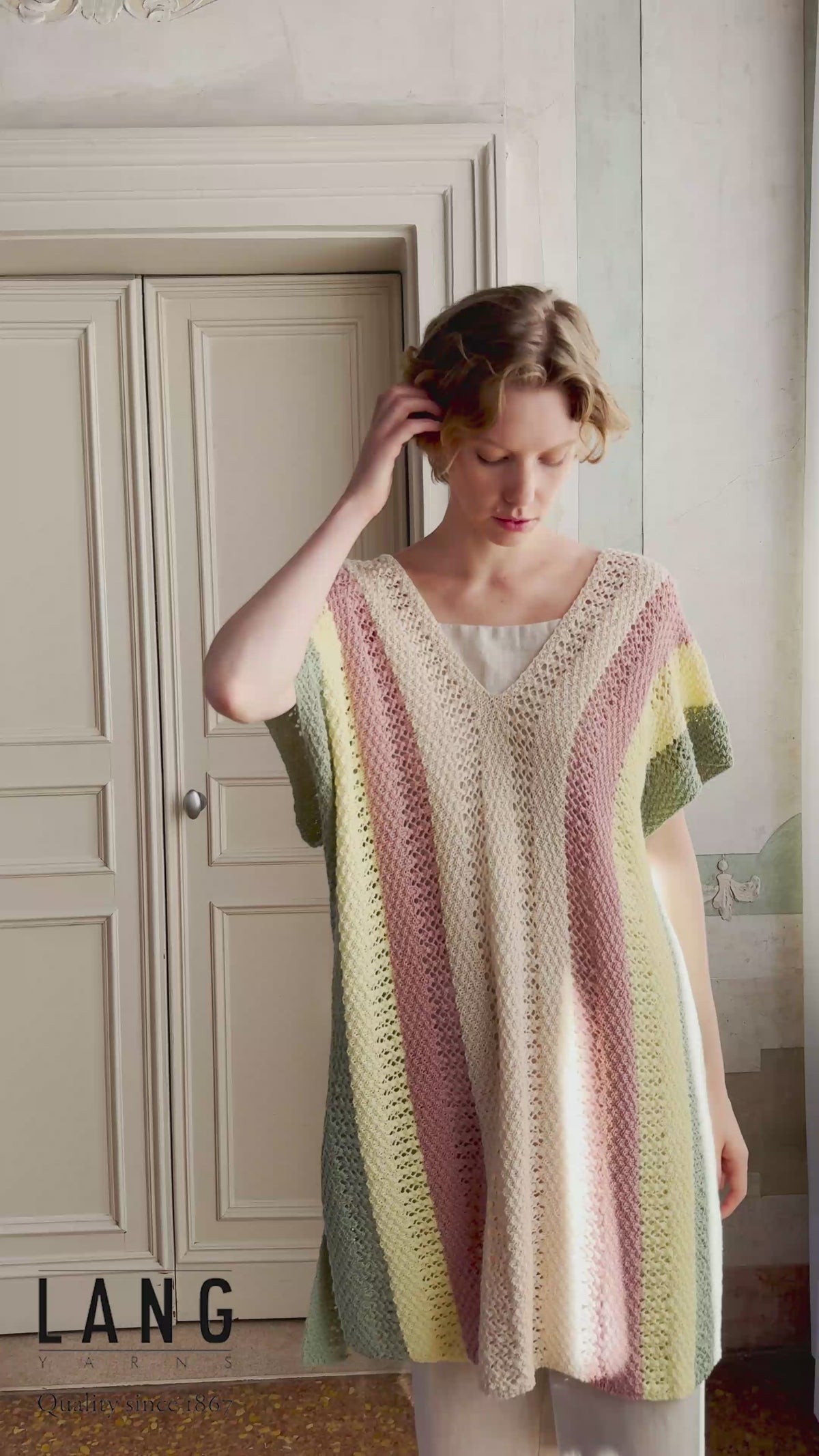 BELINDA Tunic Pattern Kit in BABY COTTON by LANGYARNS | Punto 92-001