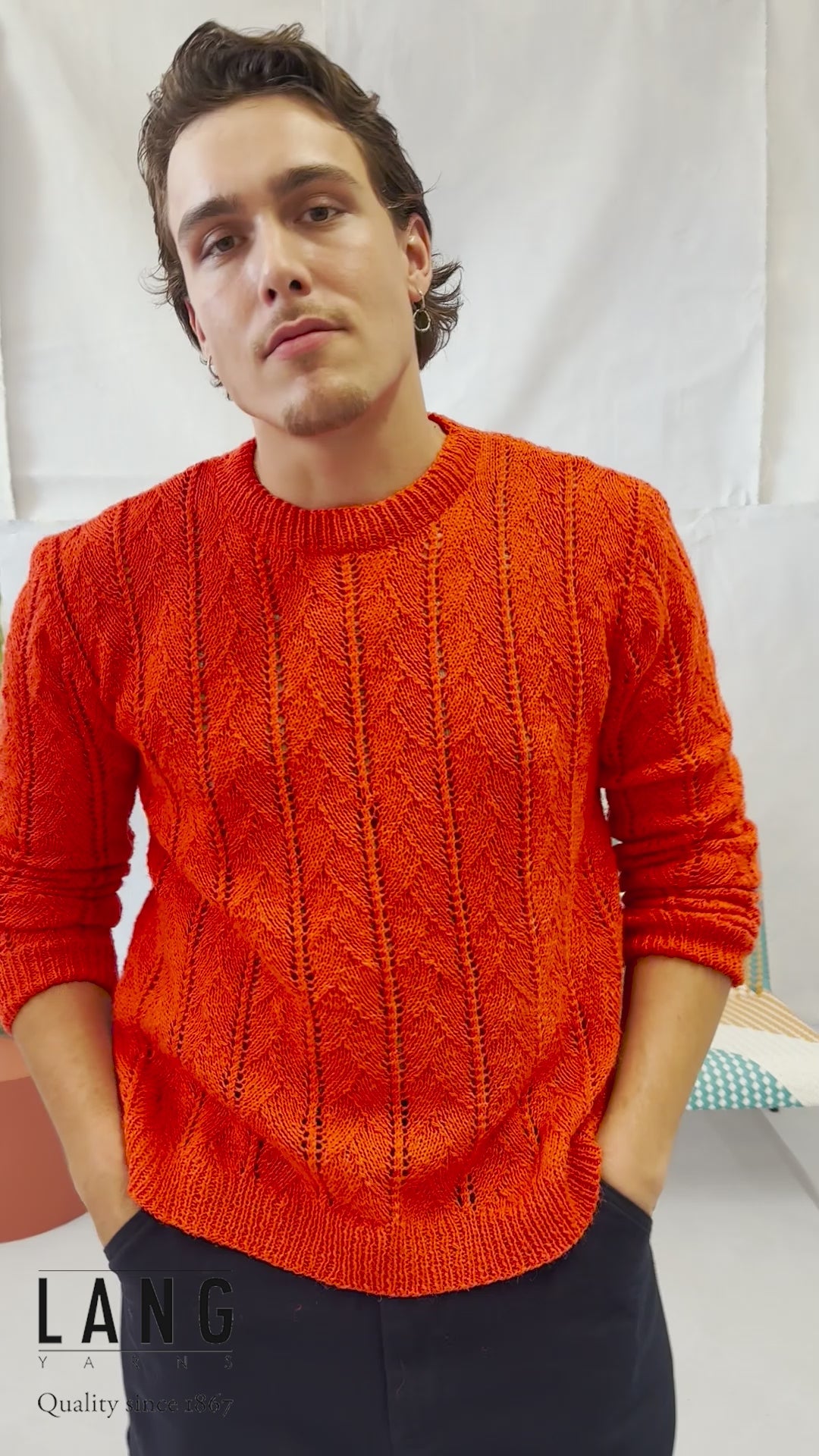 SIRO Men's Sweater Pattern Kit in ANANAS by LANGYARNS | Fatto a Mano 284-026