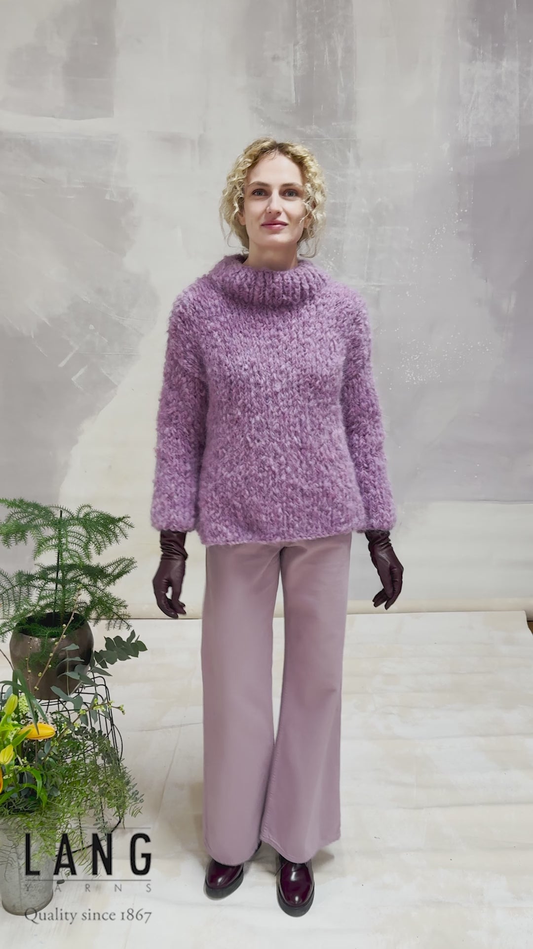 VIOLA Sweater Pattern Kit in SHIRLEY by LANGYARNS | Fatto a Mano 290-049