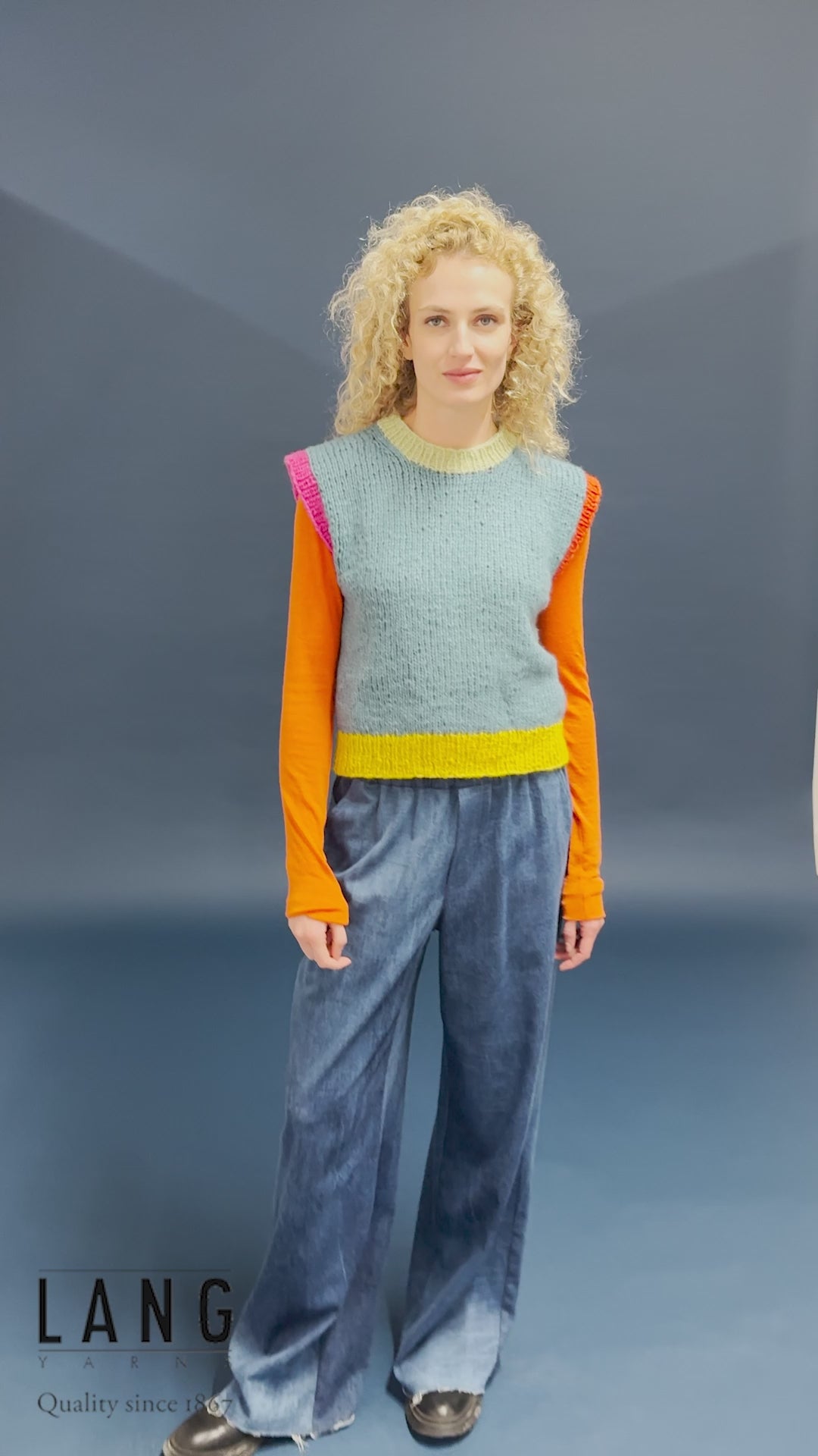 SHEA Top-down Slipover Pattern Kit in PROMISE by LANGYARNS | Punto 93-010