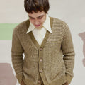 AERIN Men's Cardigan Pattern Kit in DONEGAL WOOLEN SPUN by LANGYARNS | Fatto a Mano 290-040