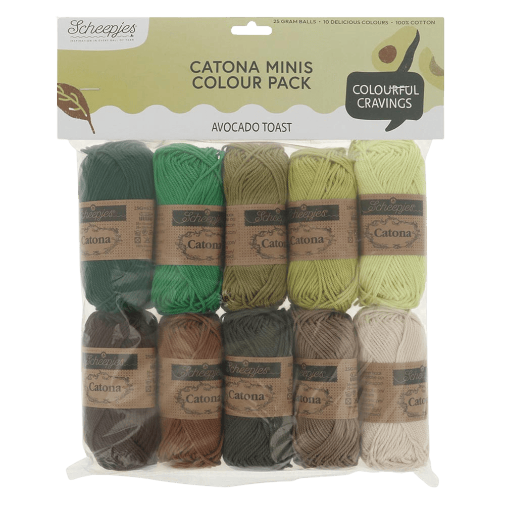 Scheepjes Yarn Avocado Toast Scheepjes | Catona Colour Packs | 4 Ply | 2495