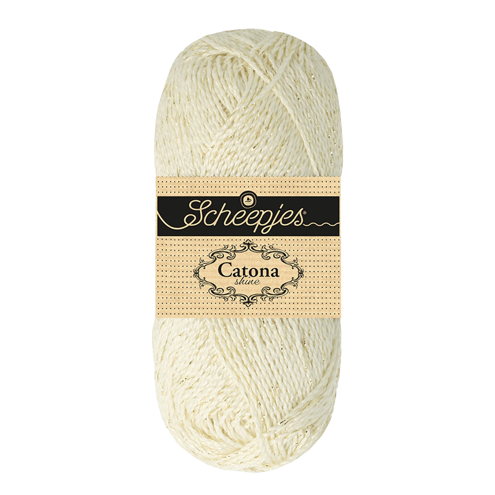 Scheepjes Yarn Bridal White with Gold Scheepjes | Catona Shine | 4 Ply | 1778