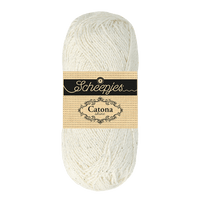 Scheepjes Yarn Bridal White with Silver Scheepjes | Catona Shine | 4 Ply | 1778