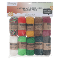 Scheepjes Yarn Christmast Treat Scheepjes | Catona & Chroma Colour Packs | 4 Ply | 2496