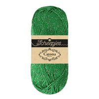 Scheepjes Yarn Emerald with Silver Scheepjes | Catona Shine | 4 Ply | 1778