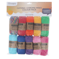 Scheepjes Yarn Fruit Platter Scheepjes | Catona & Chroma Colour Packs | 4 Ply | 2496