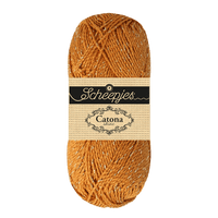 Scheepjes Yarn Ginger with Gold Scheepjes | Catona Shine | 4 Ply | 1778