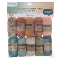 Scheepjes Yarn Harvest Tart Scheepjes | Catona & Chroma Colour Packs | 4 Ply | 2496