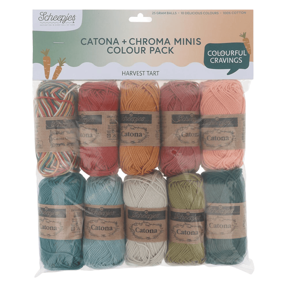 Scheepjes Yarn Harvest Tart Scheepjes | Catona & Chroma Colour Packs | 4 Ply | 2496
