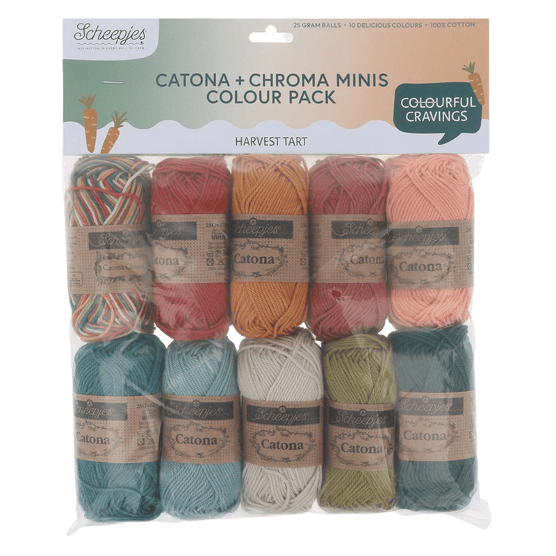 Scheepjes Yarn Harvest Tart Scheepjes | Catona & Chroma Colour Packs | 4 Ply | 2496