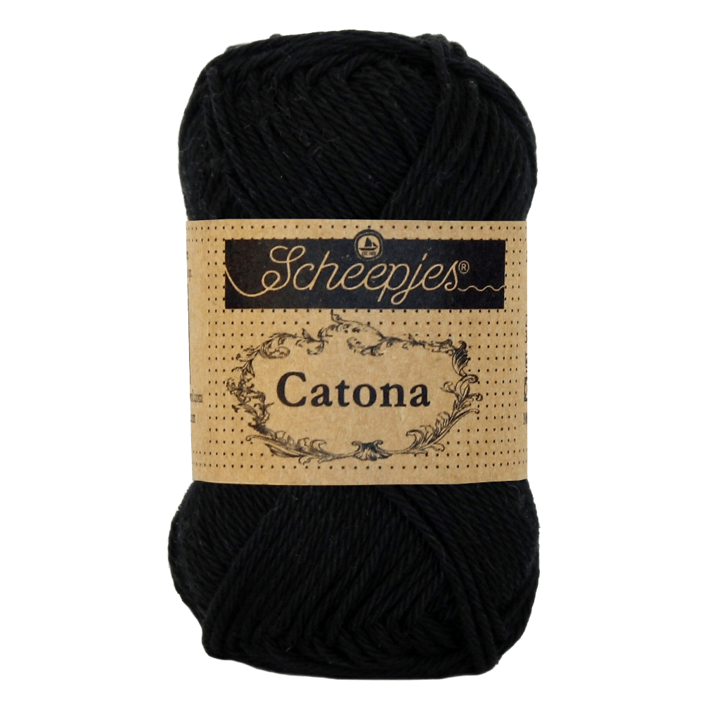 Scheepjes Yarn Jet Black Scheepjes | Catona 100g | 4 Ply | 1699