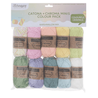 Scheepjes Yarn Marshmallow Mix Scheepjes | Catona & Chroma Colour Packs | 4 Ply | 2496
