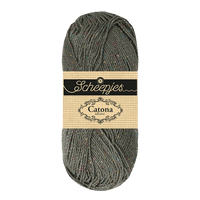 Scheepjes Yarn Metal Grey with Rainbow Scheepjes | Catona Shine | 4 Ply | 1778