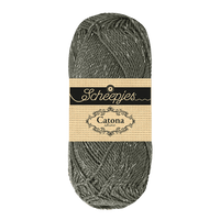 Scheepjes Yarn Metal Grey with Silver Scheepjes | Catona Shine | 4 Ply | 1778