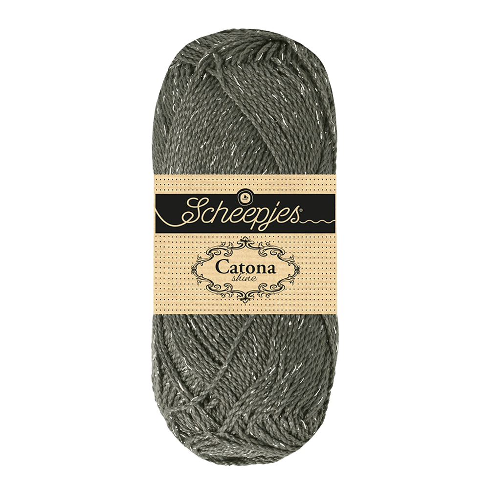 Scheepjes Yarn Metal Grey with Silver Scheepjes | Catona Shine | 4 Ply | 1778