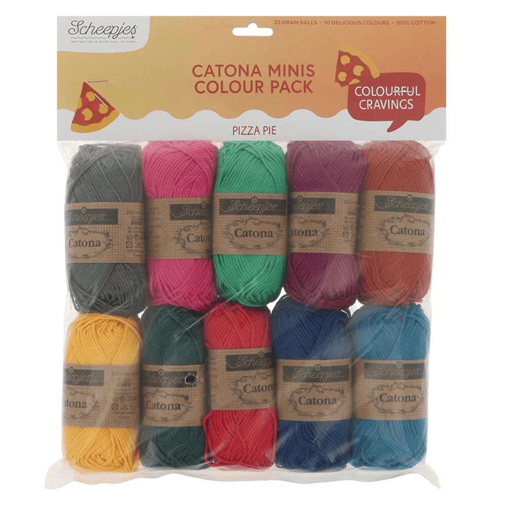 Scheepjes Yarn Pizza Pie Scheepjes | Catona Colour Packs | 4 Ply | 2495