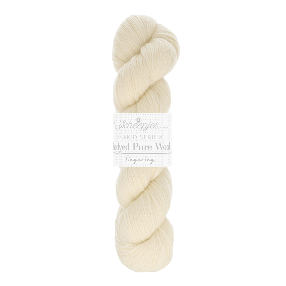 Scheepjes Yarn Undyed Pure Wool Fingering 1 x 100g Scheepjes | Nakid Pure Wool | 1741