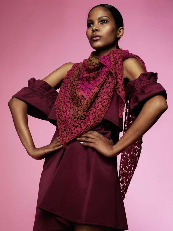 INVERGLOY Crochet Shawl Pattern Kit in LACE FLOWER by SCHOPPEL DESIGN | 701