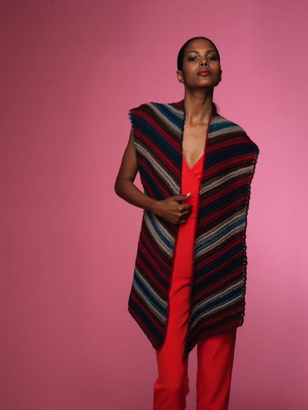KIRTOMY Crochet Scarf Pattern Kit in REGGAE OMBRÉ by SCHOPPEL DESIGN | 693