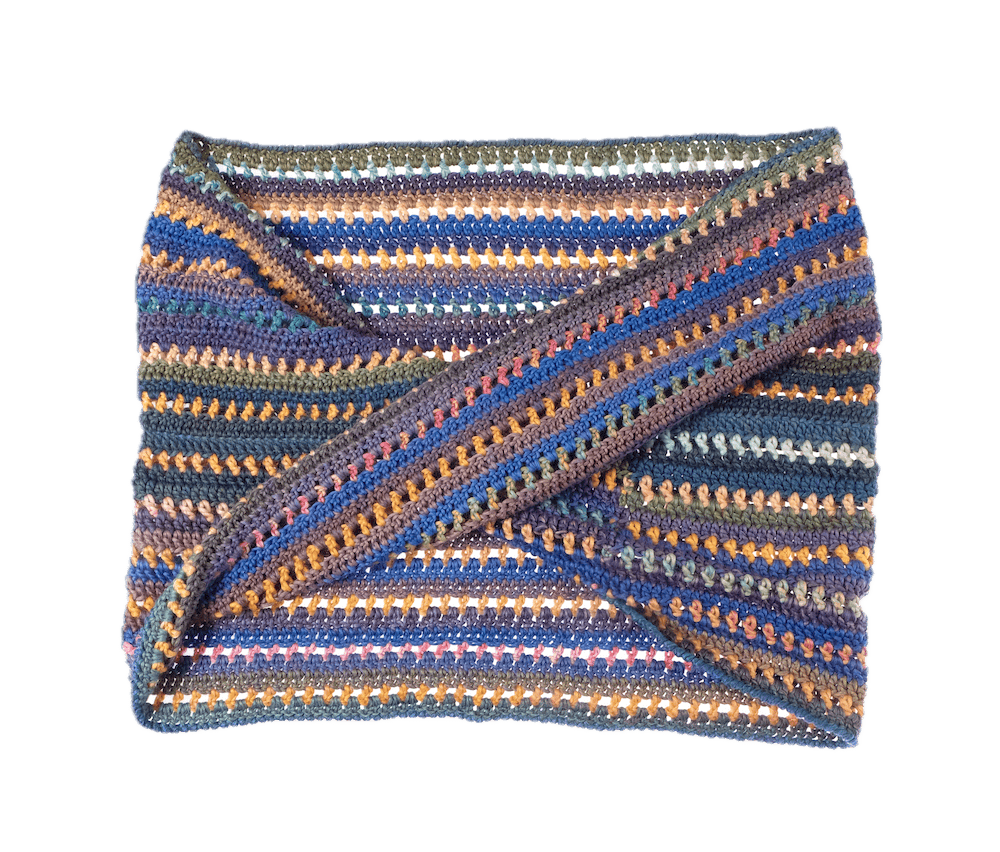 Schoppel Design Crochet Pattern S-M | Wool Sisters | Annegret | 2001.2641 | 1 Ball & Gradient | Early Bird | 1395.2623 | 1 Ball ANNEGRET Scarf Crochet Pattern Bundle in Wool Sisters & Gradient by Schoppel Design | 1151