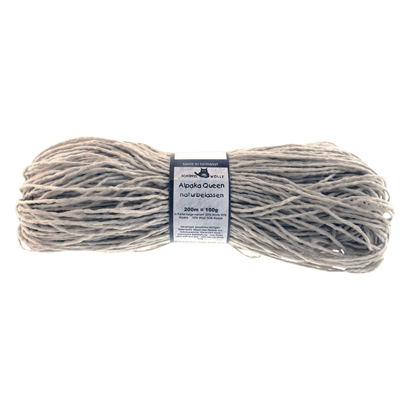 Schoppel Wolle Yarn Beige Variegated SCHOPPEL | Alpaka Queen - Natural | Aran / Chunky | 5 Pack | 1431