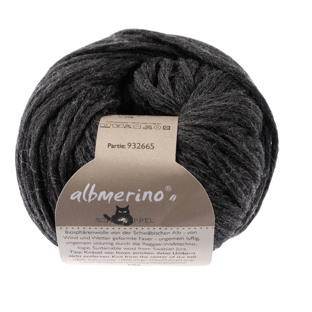 Schoppel Wolle Yarn Black Mélange SCHOPPEL | Albmerino | Aran / Chunky | 10 Pack | 1287
