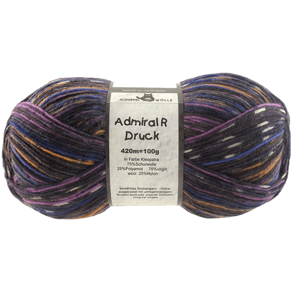 Schoppel Wolle Yarn Cleopatra SCHOPPEL | Sock Yarn | Admiral R Druck | 1566R